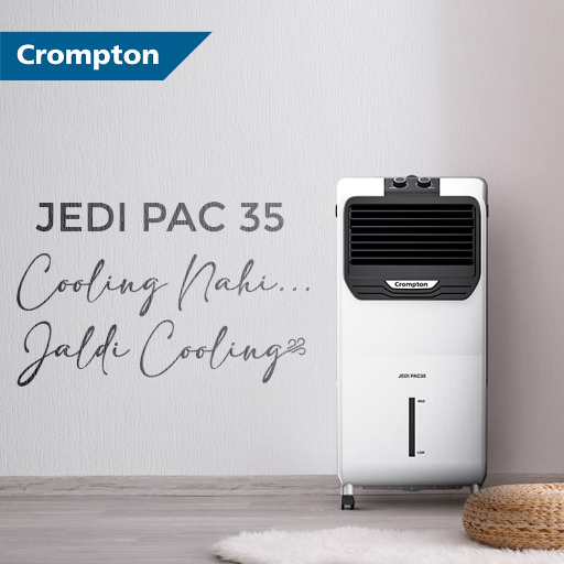 Crompton JEDIPAC 35 Litre Personal Air Cooler for home | Honeycomb pads | 4-way Air Deflection | Ice Chamber | Everlast Pump | Inverter Compatible-https://media.vyaparify.com/vcards/products/256416/product_1748101061_6831e7c55503c.png Image