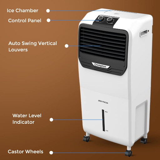 Crompton JEDIPAC 35 Litre Personal Air Cooler for home | Honeycomb pads | 4-way Air Deflection | Ice Chamber | Everlast Pump | Inverter Compatible-https://media.vyaparify.com/vcards/products/256418/product_1748101061_6831e7c5957c7.png Image