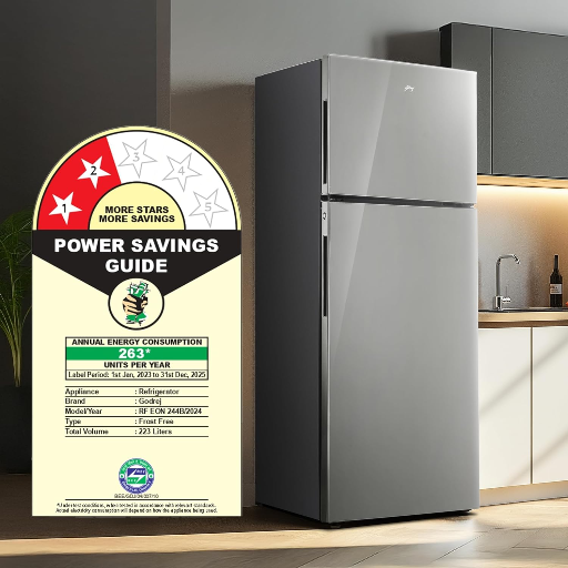 Godrej Eon Alpha 238 Litres 2 Star Frost Free Double Door Refrigerator with Cool Balance Technology (RT EONALPHA 270B RI, Steel Glow)-https://media.vyaparify.com/vcards/products/256624/product_1748161063_6832d227560f7.png Image