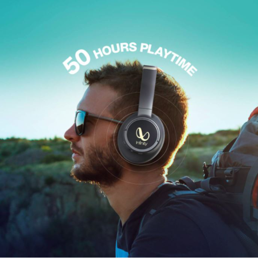 Infinity (JBL) Glide 4000, Wireless Over Ear Headphone with Mic, Upto 50Hrs Playtime, 40mm Dynamic Drivers, 4 EQ Modes, NFC, AUX & Bluetooth 5.0 with Voice Assistant Support for Mobile Phones (Black)-https://media.vyaparify.com/vcards/products/256746/product_1748180144_68331cb0dc15b.png Image