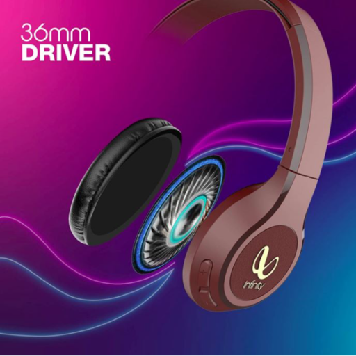 Infinity (JBL) Glide 510, 72 Hrs Playtime with Quick Charge, Wireless On Ear Headphone with Mic, Deep Bass, Dual Equalizer, Bluetooth 5.0 with Voice Assistant Support (Red)-https://media.vyaparify.com/vcards/products/256760/product_1748180886_68331f9642339.png Image