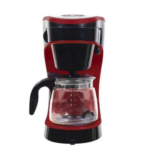 BPL 720ml 750W 6-Cup Coffee Maker with Digital Display with Timer, Removable Filter, Glass Carafe Jar, Water level Indicator, 2 Years Warranty, Black & Cherry Maroon-https://media.vyaparify.com/vcards/products/257995/product_1748245244_68341afca9e3b.png Image