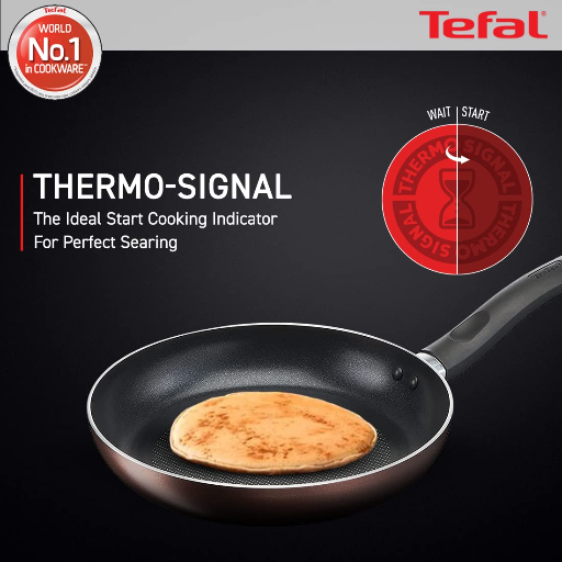 Tefal Day by Day Non Stick Frypan, Smart Thermo Signal Temperature Indicator Technology, Titanium Coating, Black, DDFP-24cm-https://media.vyaparify.com/vcards/products/258951/product_1748260873_6834580917008.png Image