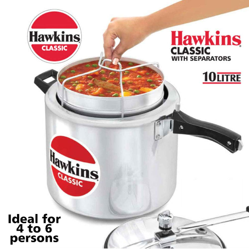 Hawkins Classic (CL11) 10 L Pressure Cooker (Aluminium)-https://media.vyaparify.com/vcards/products/259050/product_1748264414_683465de72fbe.png Image