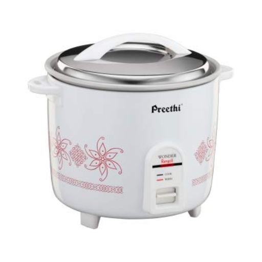 Preethi Rice Cooker 1.0L, Wonder Rangoli(5 Year Warranty on Heating Coil)-https://media.vyaparify.com/vcards/products/259089/product_1748264820_6834677467f7e.png Image