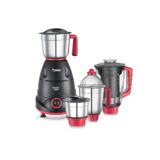 Prestige Regal Mixer Grinder, 750W, 3 Stainless Steel Jar + 1 Juicer Jar, Multi-Color-https://media.vyaparify.com/vcards/products/259104/product_1748265828_68346b645d253.png Image
