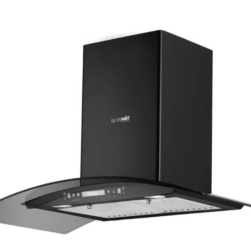 Blowhot Range Hood Electra L BAC MS 90cm,1200m3/hr, Ducted Auto Clean, Wall Mounted Chimney with Motion Sensor Gesture (Black)-https://media.vyaparify.com/vcards/products/259116/product_1748266456_68346dd85b09d.png Image