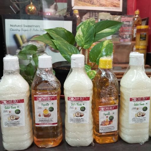 Coldpressed oils, Groundnut, Coconut, Sesame CAFE IDLY Cafeidly SmartFoods 38 KENCHAPPA ROAD  CROSS FRAZER TOWN EVEREST THEATRE