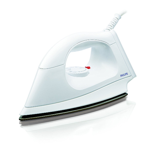 Philips HI113 1000 Watts Plastic Body PTFE Coating Dry Iron-https://media.vyaparify.com/vcards/products/262644/product_1748441994_68371b8aa6b5f.png Image