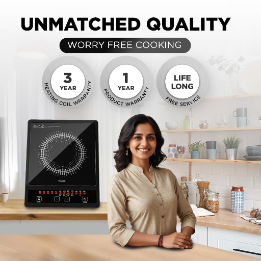 Preethi Indicook IC123 Induction Cooktop, 1600-Watt Electric Stove with Soft Touch Buttons and Crystal Glass (Black)-https://media.vyaparify.com/vcards/products/296676/product_1750516977_6856c4f12b8f1.png Image