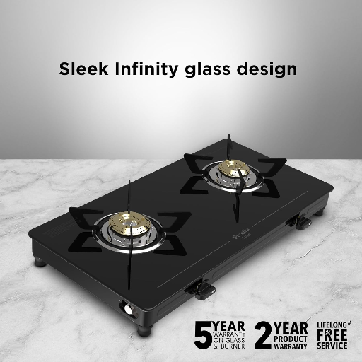 Preethi Luxe 2 Burner Glass Top Gas Stove With Driptray Less Infinity Design, 5 Year Warranty on Glass & Burner, Manual Design-https://media.vyaparify.com/vcards/products/296685/product_1750517213_6856c5dddefca.png Image