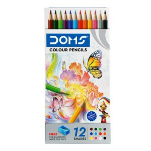 DOMS Colour Pencil 12 Shades-https://media.vyaparify.com/vcards/products/297956/product_1751030665_685e9b89275bc.png Image