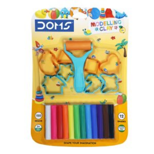 DOMS Modelling Clay 12 Shades-https://media.vyaparify.com/vcards/products/297965/product_1751033775_685ea7af13727.png Image