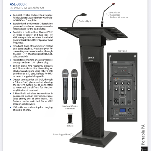 Ahuja ASL-3000r PA Lectern System-https://media.vyaparify.com/vcards/products/317332/product_1753969274_688b727a2e790.png Image