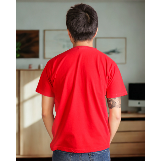 Classic Fit Men’s Red Cotton T-Shirt – Custom Printing in Umbergaon & Valsad-https://media.vyaparify.com/vcards/products/317658/product_1754029805_688c5eed207e9.png Image