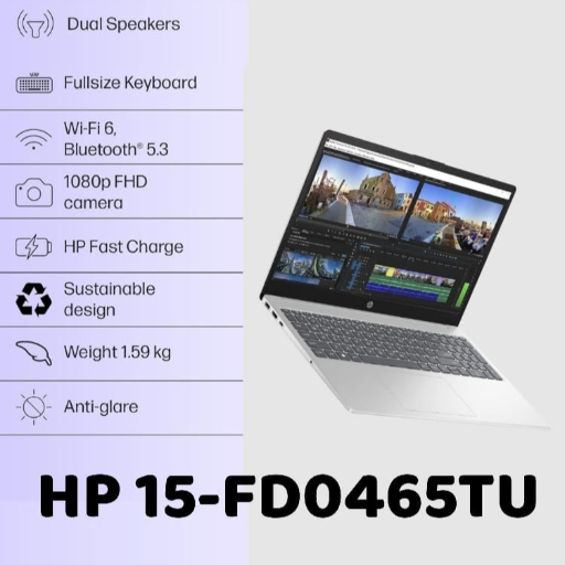  HP 15-FD0465TU I3-1315U 8GB DDR4 RAM,512GB SSD RAJ COMPUTER SERVICES DEV DAMODAR Apmt  Shop No 1NEW  VADDEM NEXT TO KHODIYAR STORE LANDMARK VASCO
