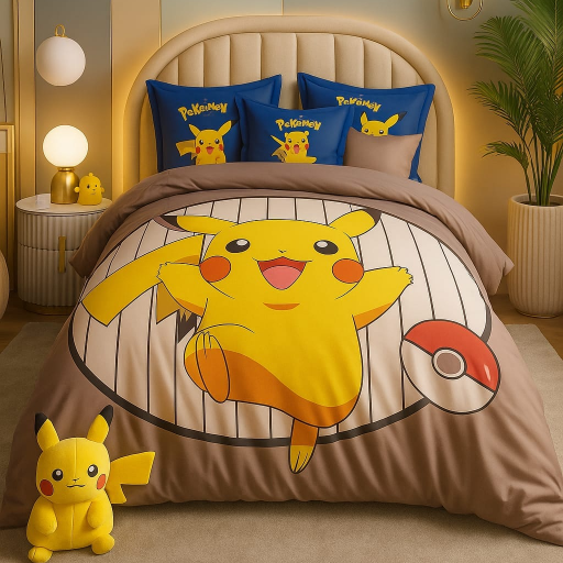Kids Cartoon printed king size bedsheet Fabric: Glace Cotton with cushion covers-https://media.vyaparify.com/vcards/products/336158/product_1756312154_68af325a25182.png Image