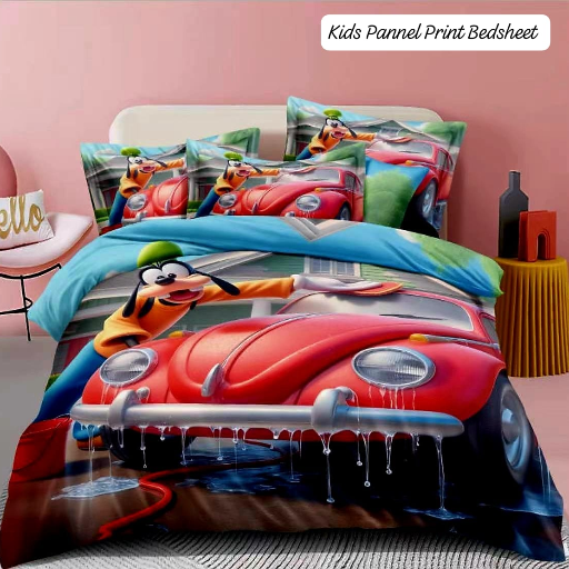 Kids Cartoon printed king size bedsheet Fabric: Glace Cotton with cushion covers-https://media.vyaparify.com/vcards/products/336159/product_1756312154_68af325a3d860.png Image