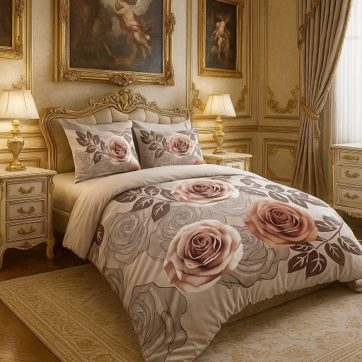 DIGITAL KING PANEL DESIGNER KING SIZE BEDSHEET Fabric - 160gsm ultrasoft glace cotton Size 100*108"-https://media.vyaparify.com/vcards/products/336925/product_1756407988_68b0a8b41b12a.png Image