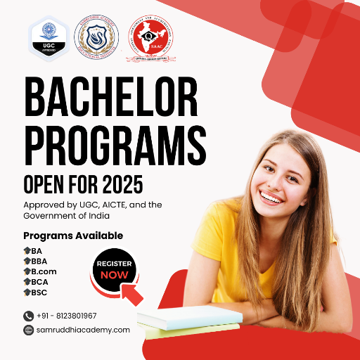  BCA Correspondence (Online BCA Degree) SAMRUDDHI ACADEMY 1ST FLOOR DAIRYCHIKKANNABUILDING COLLEGE ROAD M V EXTENSION HOSKOTE WELLCOME MART OPPOSITE