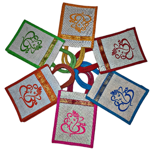 SS Eco-Life Eco-Friendly Jute Bag for Return Gift / Thamboolam Bag with God Ganesh-https://media.vyaparify.com/vcards/products/351343/product_1757921393_68c7c07171577.png Image