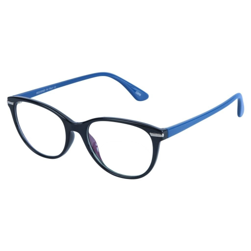 Black & Blue Cateye Rimmed Eyeglasses - L2116 C4-https://media.vyaparify.com/vcards/products/355385/product_1758114382_68cab24ef10a2.png Image