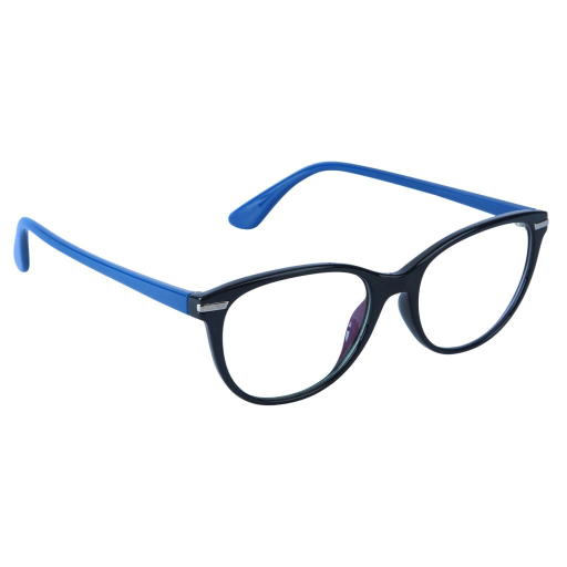 Black & Blue Cateye Rimmed Eyeglasses - L2116 C4-https://media.vyaparify.com/vcards/products/355386/product_1758114383_68cab24f12d33.png Image