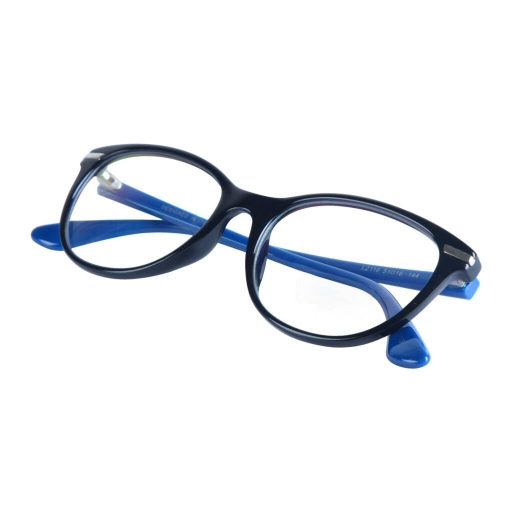 Black & Blue Cateye Rimmed Eyeglasses - L2116 C4-https://media.vyaparify.com/vcards/products/355387/product_1758114383_68cab24f30f07.png Image