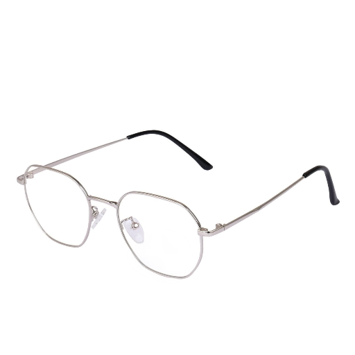 Silver Hexagon Metal Eyeglasses - L3143-https://media.vyaparify.com/vcards/products/355493/product_1758120182_68cac8f6bc3ea.png Image