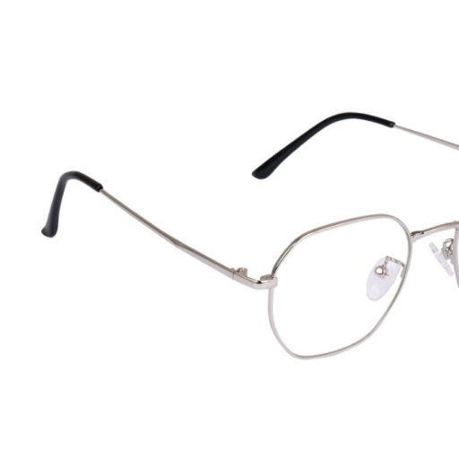 Silver Hexagon Metal Eyeglasses - L3143-https://media.vyaparify.com/vcards/products/355496/product_1758120182_68cac8f6d8132.png Image