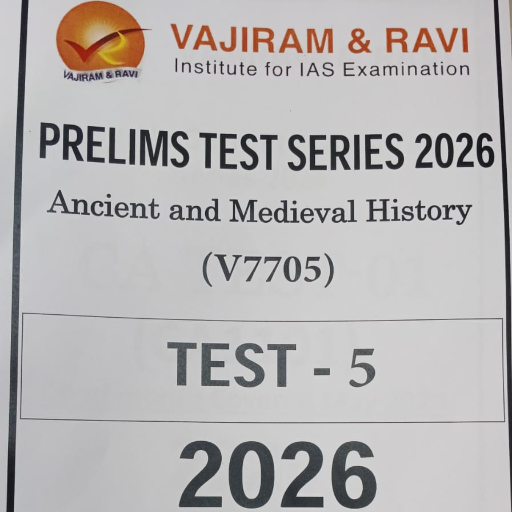 VAJIRAM & RAVI ,PRELIMS TEST SERIES 2026,TEST -5,ANCIENT &MEDIEVAL HISTORY-https://media.vyaparify.com/vcards/products/356915/product_1758194160_68cbe9f0c18cf.png Image