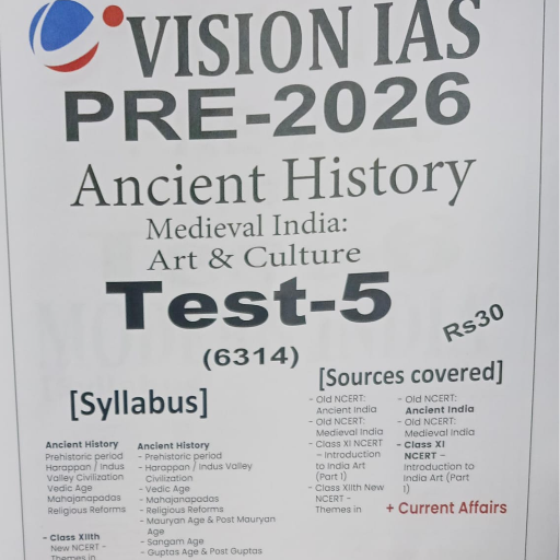 VISION IAS,ANCIENT HISTORY,MEDIVAL INDIA:ART&CULTURE,(TEST -5)-https://media.vyaparify.com/vcards/products/356999/product_1758195493_68cbef2508ce6.png Image