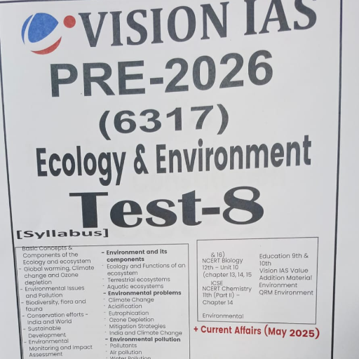 VISION IAS, ECOLOGY &ENVIRONMENT,PT TEST -8,PRE -2026-https://media.vyaparify.com/vcards/products/358066/product_1758274525_68cd23dd0f6a3.png Image