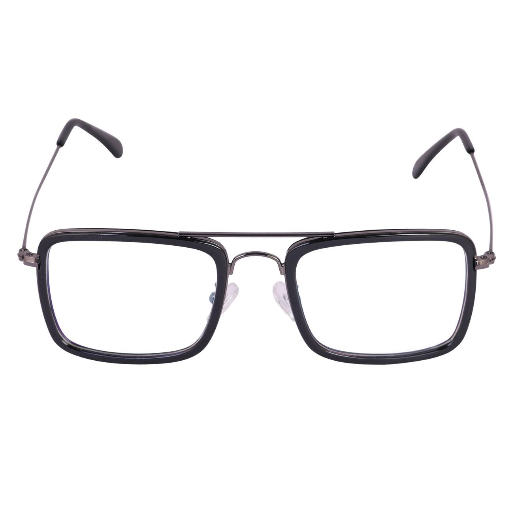 BLACK GUN Square Rimmed Eyeglasses -L16006-https://media.vyaparify.com/vcards/products/358657/product_1758293362_68cd6d721771e.png Image