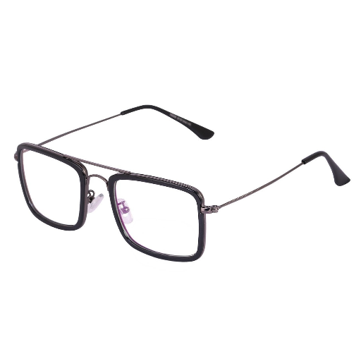 BLACK GUN Square Rimmed Eyeglasses -L16006-https://media.vyaparify.com/vcards/products/358659/product_1758293362_68cd6d7230ad4.png Image
