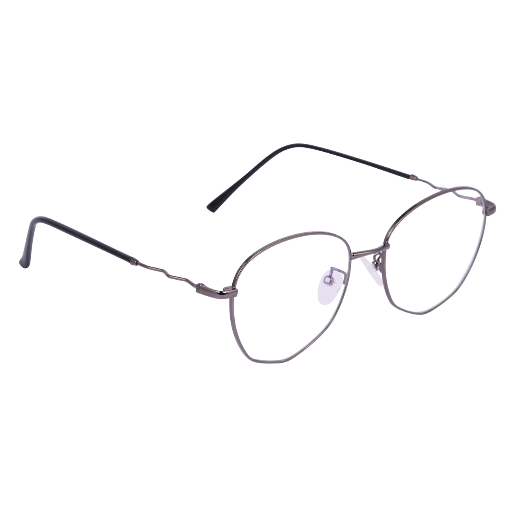 Vintage Black & Silver Hexagon Metal Eyeglasses - L35014-https://media.vyaparify.com/vcards/products/358677/product_1758295464_68cd75a860f9d.png Image