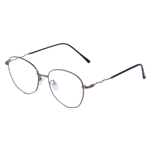 Vintage Black & Silver Hexagon Metal Eyeglasses - L35014-https://media.vyaparify.com/vcards/products/358678/product_1758295464_68cd75a868390.png Image