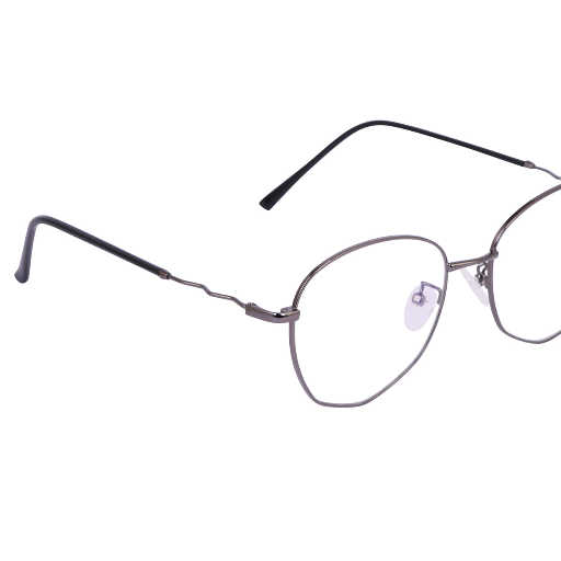 Vintage Black & Silver Hexagon Metal Eyeglasses - L35014-https://media.vyaparify.com/vcards/products/358679/product_1758295464_68cd75a86f47a.png Image