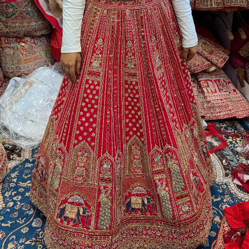  Silk Neela Hathi Lehenga LEHENGO KI DUNIYA Lehengo Ki Duniya  4227 19  Radha  Krishna Market Jogiwara Chandni ChowkLANDMARK Near Bhairon Mandir
