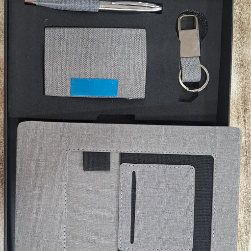 4 Pc set of Dairy, keychain, pen and card holder-https://media.vyaparify.com/vcards/products/365972/product_1758969280_68d7bdc092570.png Image
