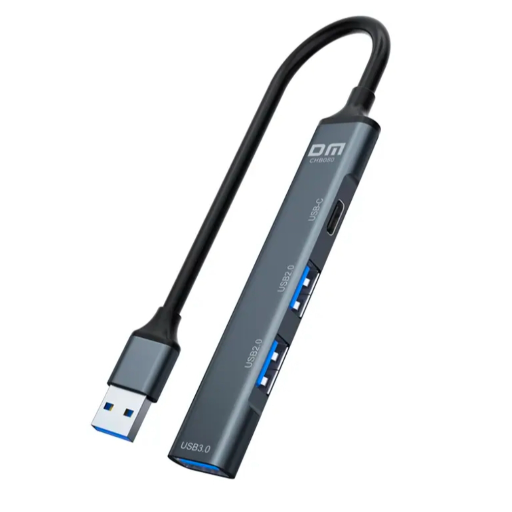 USB 3.0 Hub 4 in 1 USB Hub, High Speed Data Transfer, Grey-https://media.vyaparify.com/vcards/products/369166/product_1759369842_68ddda723a9aa.png Image