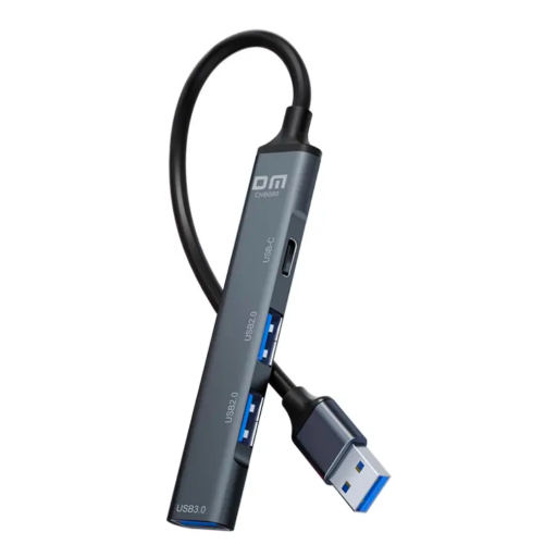 USB 3.0 Hub 4 in 1 USB Hub, High Speed Data Transfer, Grey-https://media.vyaparify.com/vcards/products/369167/product_1759369842_68ddda724eb82.png Image