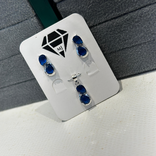  Zircon silver jewellery set CAVERY COTTAGE EMPORIUM 3 Whitefield Main Road Anugrah Complex, Hoodi Village Next To ICICI Bank, Bengaluru, Karnataka, 560048