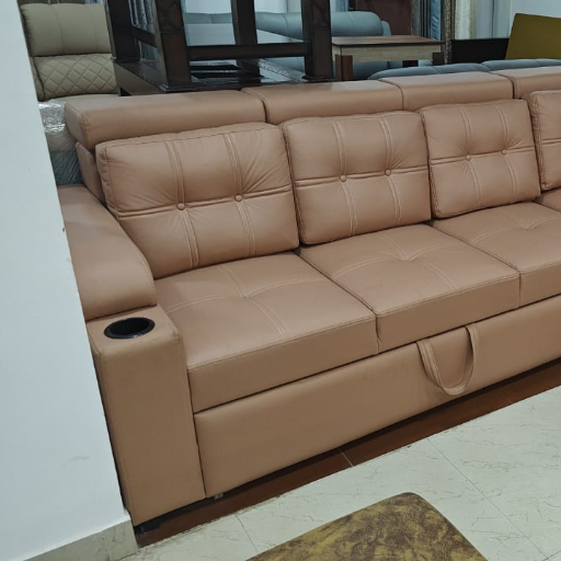  L shape sofa with cumbed with storage JASMINE FURNITURE AND FURNISHING Ground FLOOR 14 9 14 10 LOKESH BUILDING NEO TOWN MAIN ROAD MARAGONDAHALLI LAKE, BANGALORE, KARNATAKA