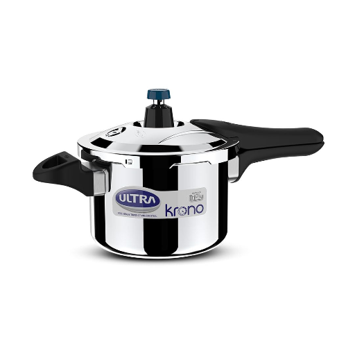 Ultra Triply Krono Pressure Cooker 5.5 Litre | Whistle Counter | Spillage Control | AISI 304 Food Grade Stainless Steel Cooker | 5 Years Warranty-https://media.vyaparify.com/vcards/products/389534/product_1761033616_68f73d90ecb13.png Image