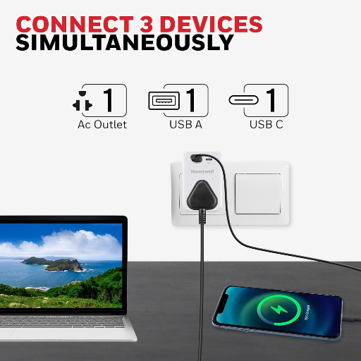  Honeywell  1 Outlet Surge Cube with 1xType C with PD & 1xUSB - White SRI KRISHNA COMPUTERS SRI  KRISHNACOMPUTERS  SURAMPUDI STREET D No 1 105 Surampudi Near Ramalayam Surampudi Veliage  KRISHNACOMPUTERS  SURAMPUDI STREET D No 1 105 Surampudi Near Ramalayam Surampudi Veliage