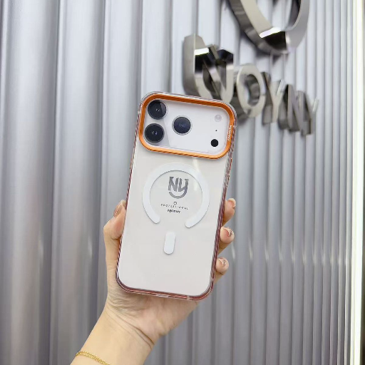 17 pro Max cosmic orange Njoyny Steel side with same color Phone case.-https://media.vyaparify.com/vcards/products/398798/product_1762012231_69062c476facd.png Image