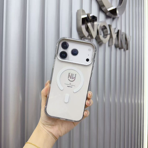 Iphone 17 pro Max silver Njoyny steel side with same phone color case-https://media.vyaparify.com/vcards/products/398820/product_1762021500_6906507c5f6bd.png Image