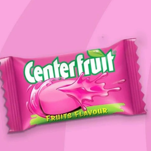 Colorful Center Fruit bubble gum packs displayed in East Champaran