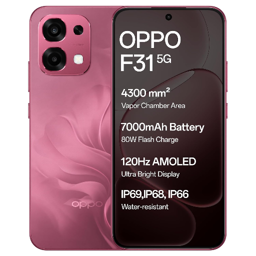 Oppo F31 5G (Bloom Red, 8GB RAM, 256GB Storage)-https://media.vyaparify.com/vcards/products/405098/product_1762597598_690f1adee8745.png Image
